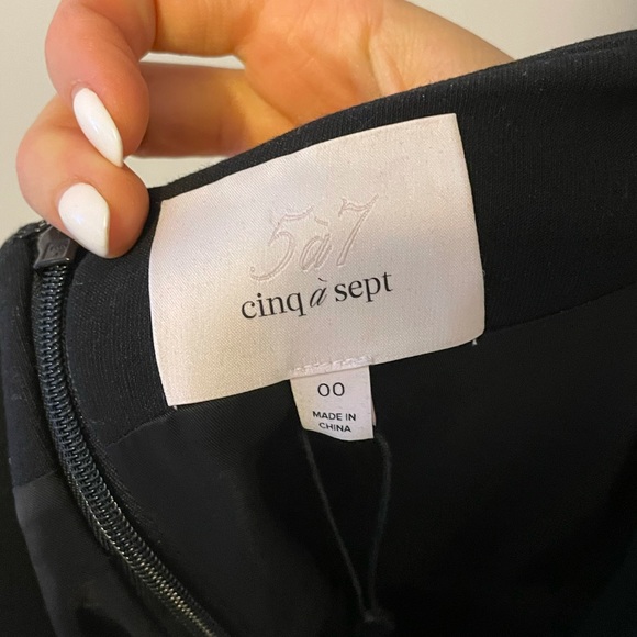 NWT Cinq a Sept Larissa Black Mini Dress size 00 - Picture 4 of 9
